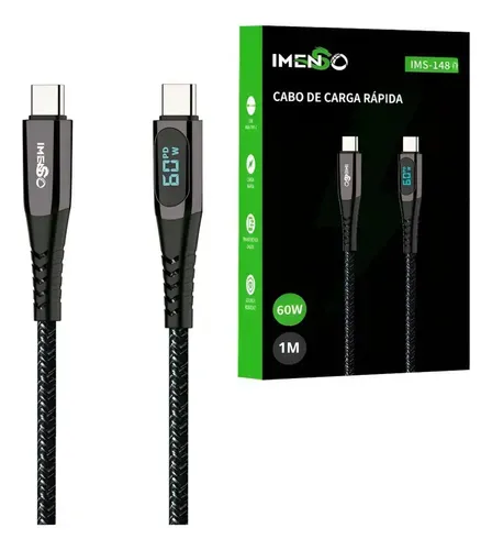 Cabo Imengo USB-C 60W com visor