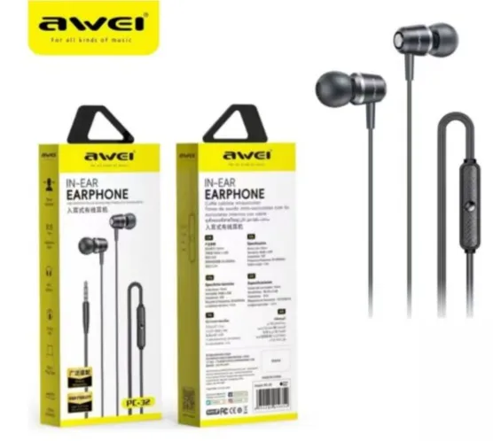 Fone de ouvido intra-auricular Awei