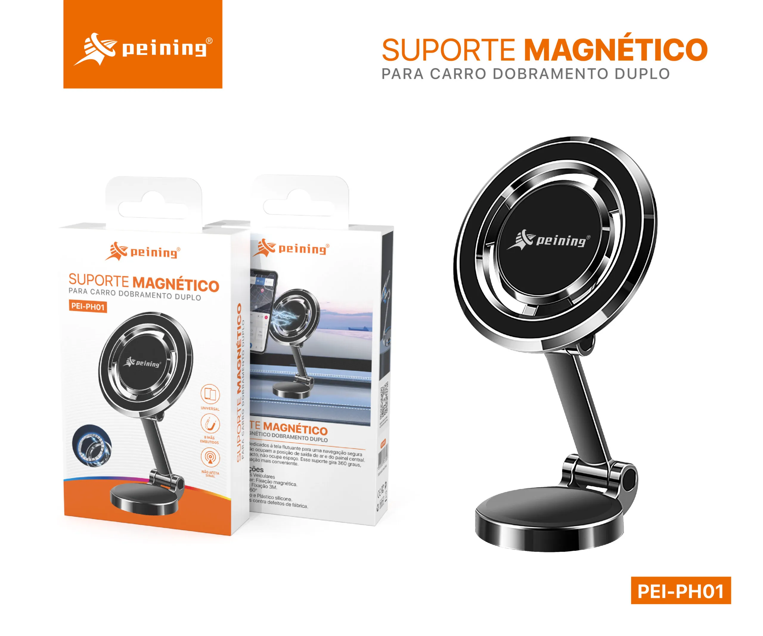 Suporte magnético veicular Peining
